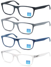 OLOMEE blue-light reading glasses with wide-square frame for comfortable all-day wear.