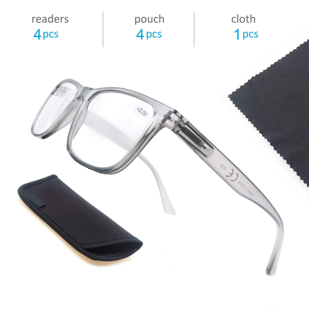 OLOMEE large-fit reading glasses designed for big heads for a balanced look and secure wear.