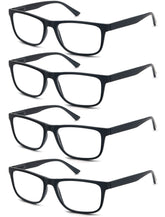 OLOMEE oversized-square black frame glasses for comfortable reading
