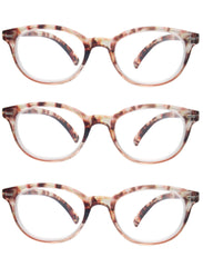OLOMEE small-frame tortoiseshell reading glasses, side view, lightweight all-day comfort.