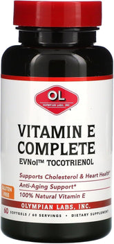 Olympian Labs Vitamin E Complete Tocomin bottle front for daily wellness.