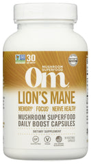 OM Mushroom Superfood Lion's Mane capsules for focused memory and mood support