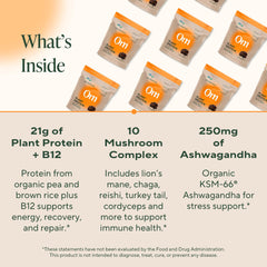 OM Mushroom Superfood Master Blend ingredients showcase 10 mushrooms for full spectrum.