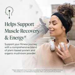 OM Mushroom Superfood Master Blend chocolate powder bag delivers creamy texture.