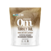 OM Mushroom Superfood Turkey Tail powder bottle front, organic immune-support formula.