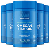 OMAPURE Fish Oil bottle front with clear branding for easy recognition