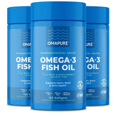 OMAPURE Fish Oil bottle front showing high EPA and DHA.