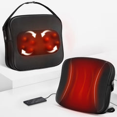 OMASSA Shiatsu Back Massager with Heat in front view, ready to ease tense muscles.
