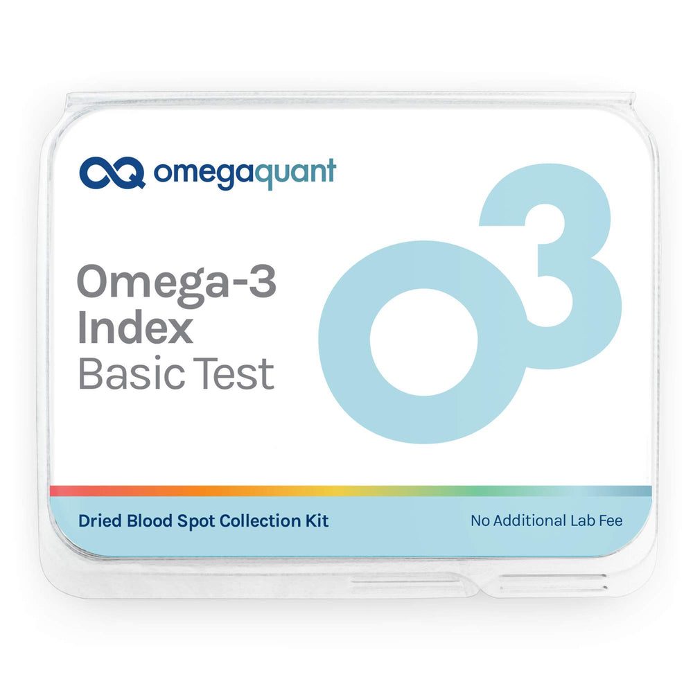OmegaQuant Omega-3 Index Basic home kit box for at-home testing