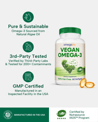OmegaVia planet-friendly packaging indicating a sustainable omega-3 choice.