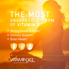OmegaXL VitaminXL D3 capsule close-up highlighting the natural D3 formula.