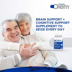 Omne Diem Brain Support capsules close-up highlighting texture and color