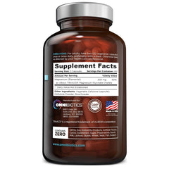 OmniBiotics Magnesium Glycinate capsules close-up—gentle on digestion for daily comfort.