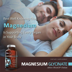 OmniBiotics Magnesium Glycinate natural ingredients panel—vegan and gluten-free.