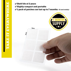 OmniCo D3 K2 Calcium Patches application demonstrates discreet and mess-free use.