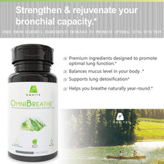 Omnite asthma relief capsules ready for ongoing bronchial wellness.