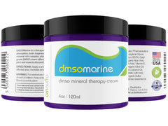 OmNutra DMSO cream application on hands demonstrates easy massage for sore areas.