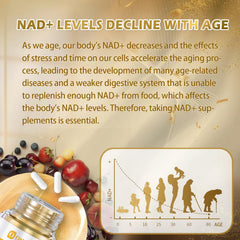 OMOGS NAD+ bottle on nightstand suggesting evening routines for rest and recovery