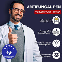 OMZOK Toenail Fungus Pen no-drip-technology shows quick-dry application without mess.