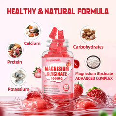 On GreenVita Magnesium Glycinate Gummies on table, easy daily intake.