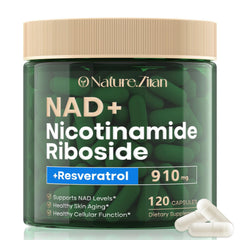 O NATURE . ZIRAN NAD bottle front promoting daily energy support
