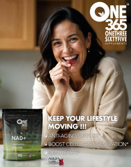 ONE 365 NAD+ gummies label highlights NR and resveratrol