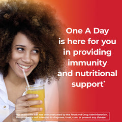 One A Day Triple Immune Support bottle side view highlighting easy daily use