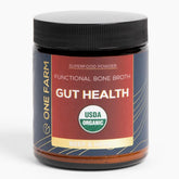 One Farm Superfood Powder bottle for gut health use