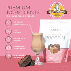One Sol Lean Protein ingredients highlight pea and brown rice blend.