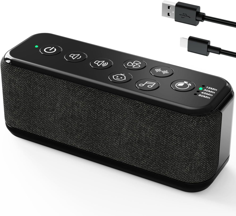 OnLyee portable white noise machine front view for travel privacy.