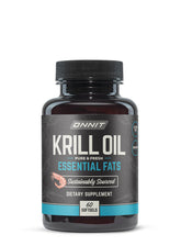 ONNIT Antarctic Krill Oil soft gels bottle displaying 60-count packaging for daily use.