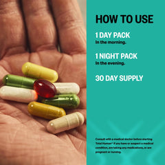 ONNIT Total Human Night Pack bottle highlighting relaxation after dark.