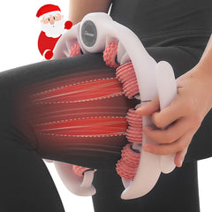 ONUEMP cellulite massager roller on thigh for smoother contours and improved circulation.