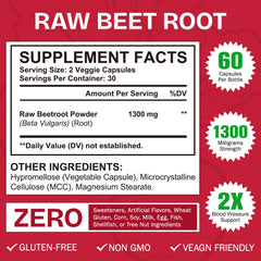 Onznoz Beet Root Capsules label highlights organic and non-GMO formula