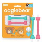 oogiebear dual-ended nose-ear cleaner raspberry color for safe, gentle kid care
