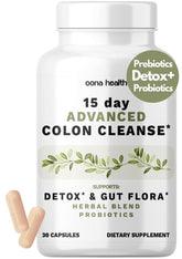 Oona Health 15-Day Cleanse bottle front showing gentle detox and gut support.