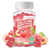 Openovomins creatine monohydrate gummies peach bottle for an active lifestyle