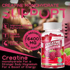 Openovomins Creatine Monohydrate Gummies raspberry chew close-up highlighting flavor and sugar-free formula