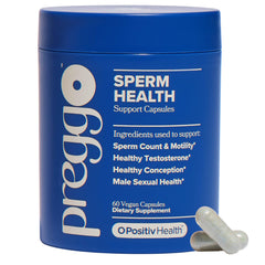 O Positiv Prego bottle with 60 capsules for daily reproductive support.