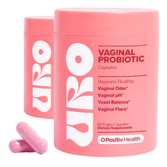 O Positiv URO capsules close-up for daily vaginal health support