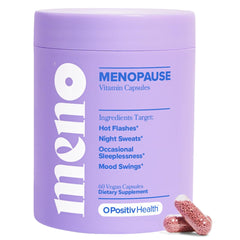 O Positiv MENO bottle front view for menopause support.