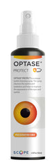 Optase Protect spray nozzle shown for quick eyelid cleaning.