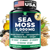 Opti Health Sea Moss Capsules bottle front for daily wellness convenience.