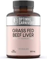 Optimal Carnivore liver capsules pack closeup for convenient nutrient-dense support.