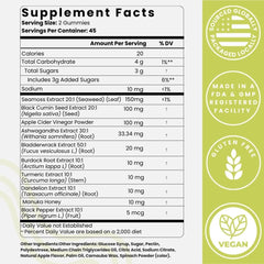 Optimal Prime Sea Moss Gummies ingredients laid out for enhanced wellness.