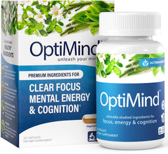Optimind bottle on desk promotes study focus.