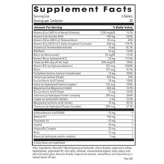 Optimox Gynovite bottle back view highlighting allergen-free formula and ingredients