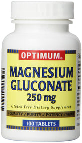 Optimum Magnesium Gluconate Tablets bottle front for daily wellness support