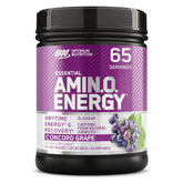 Optimum Nutrition Amino Energy bottle pour indicating quick energy before workouts