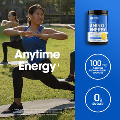 Amino Energy with green tea extract; natural caffeine source for steady energy